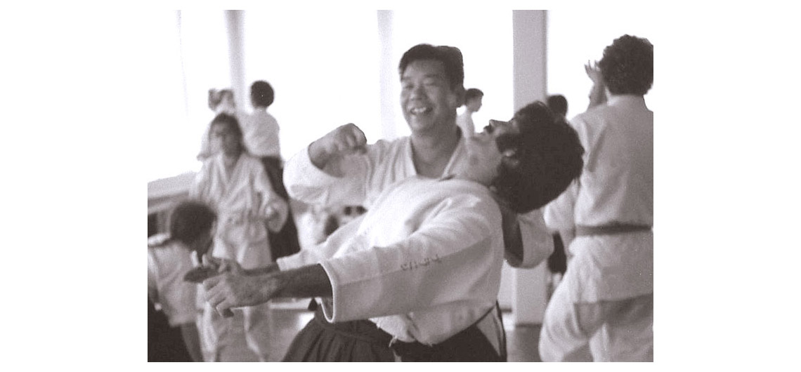  Morihiro Saito with Stanley Pranin at Turk Street dojo, San Francisco, 1974