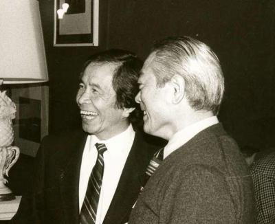 Nobuyoshi Tamura meeting Hirokazu Kobayashi in Europe