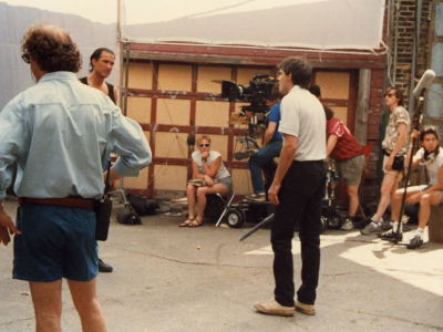 Craig Dunn on the set of "Above The Law"