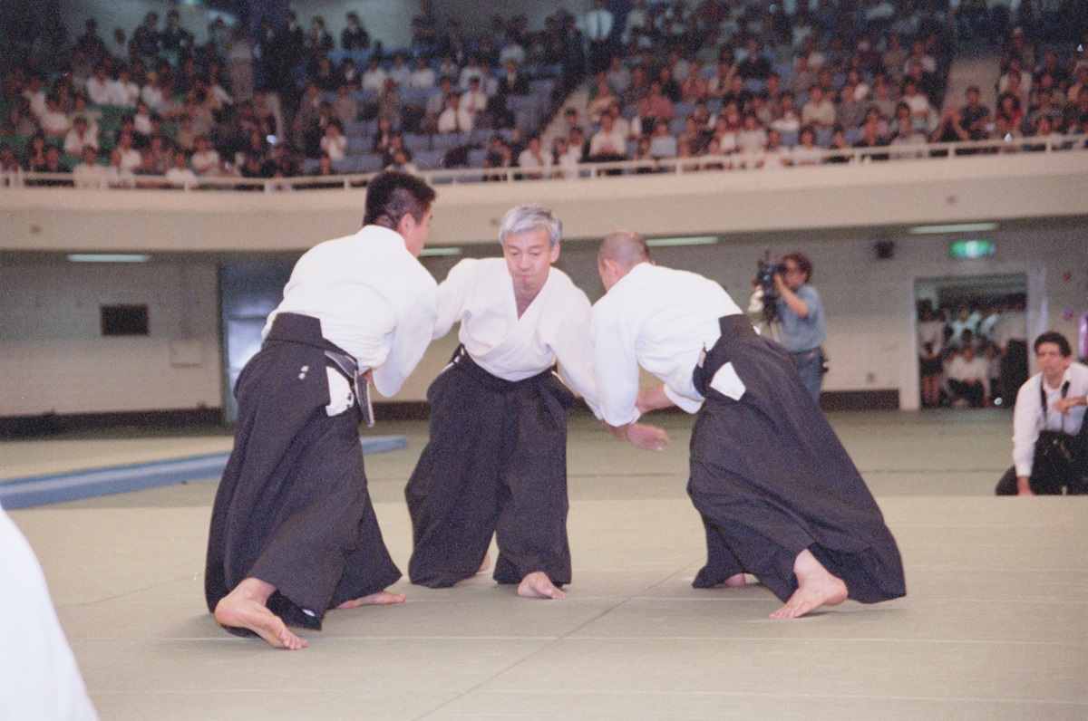 Doshu at All-Japan Demonstration in 2000